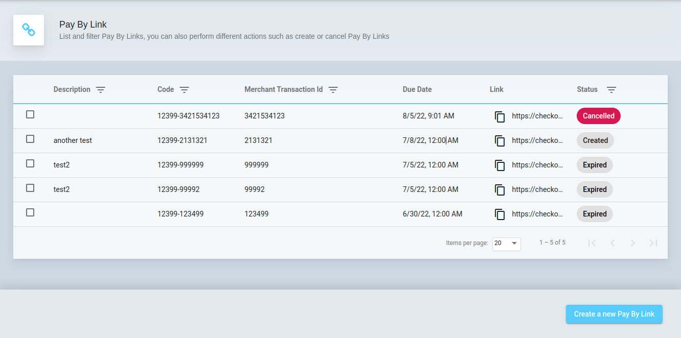 Pay By Link - Overview